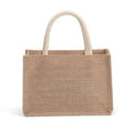 Jute Burlap Tote Bag with Handles, Natural - 37 x 18 x 27 cm