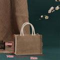 Jute Burlap Tote Bag with Handles, Natural - 37 x 18 x 27 cm - view 3