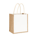 Jute Canvas Handheld Tote Bags, Pack of 5 - 29 x 25 x 15 cm