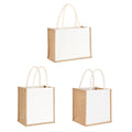 Jute Canvas Handheld Tote Bags, Pack of 5 - 32 x 13 x 22 cm - view 3