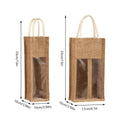 Jute Wine Bottle Bags with Windows, Pack of 5 - Double Bottle - view 4