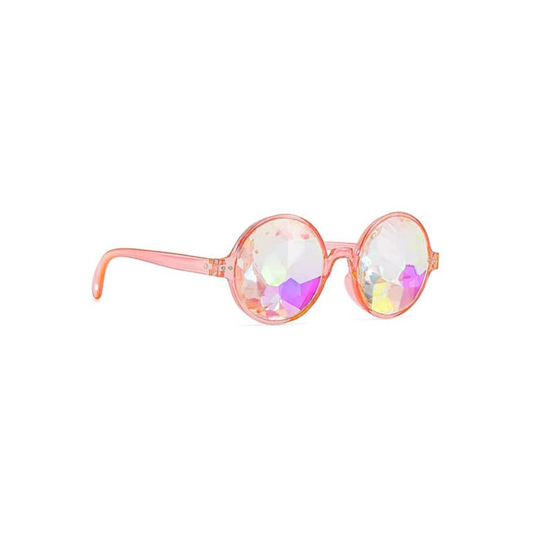 Kaleidoscope Glasses for Festivals and Raves - Pink Frame