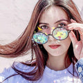 Kaleidoscope Glasses for Festivals and Raves - Pink Frame - view 4