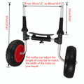 Kayak Beach Trailer with Adjustable 30-48 cm Width and Aluminium Frame - view 3
