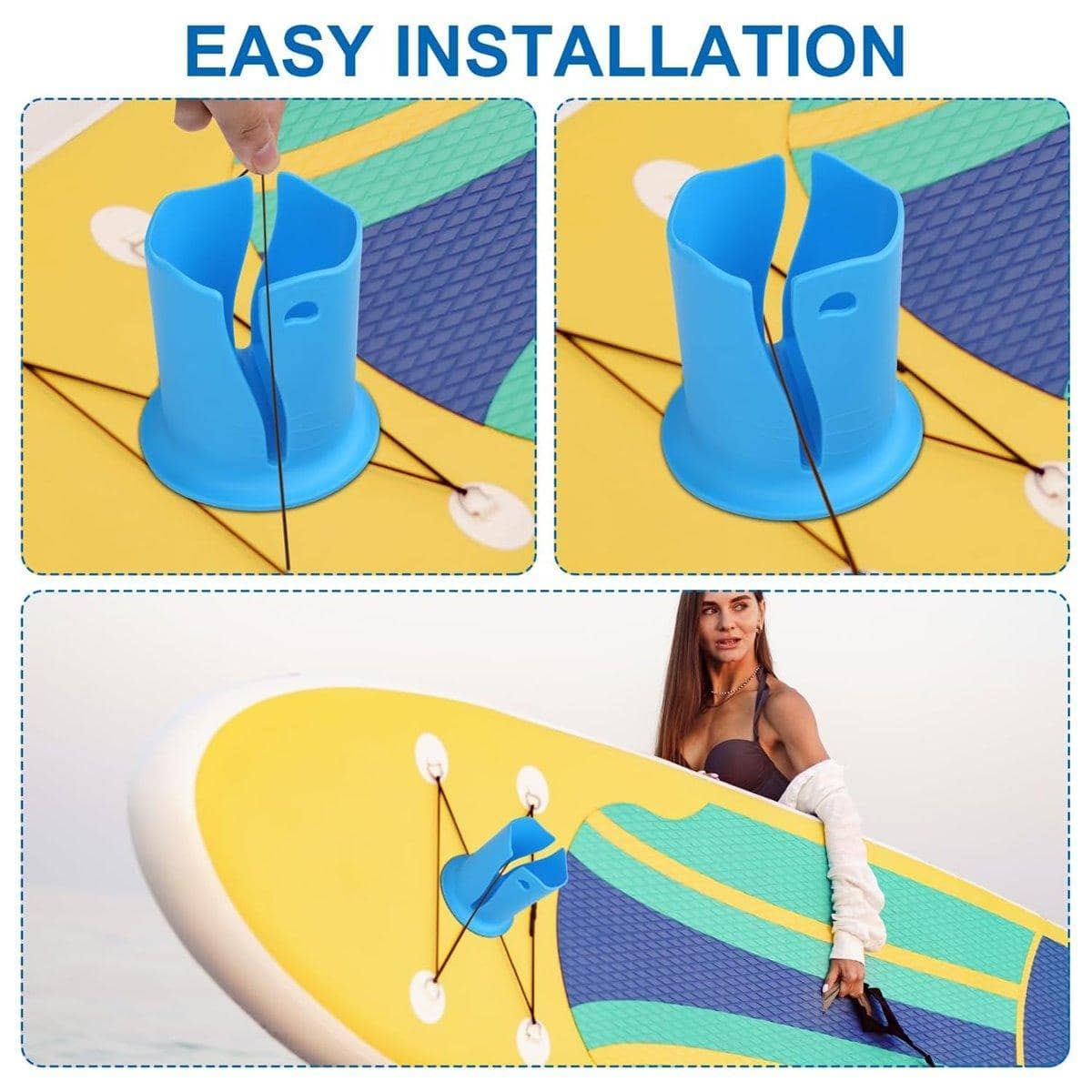 Kayak Drink Holder, Anti Tipping Surfboard Cup Holder, Pack of 2, Blue - view 5