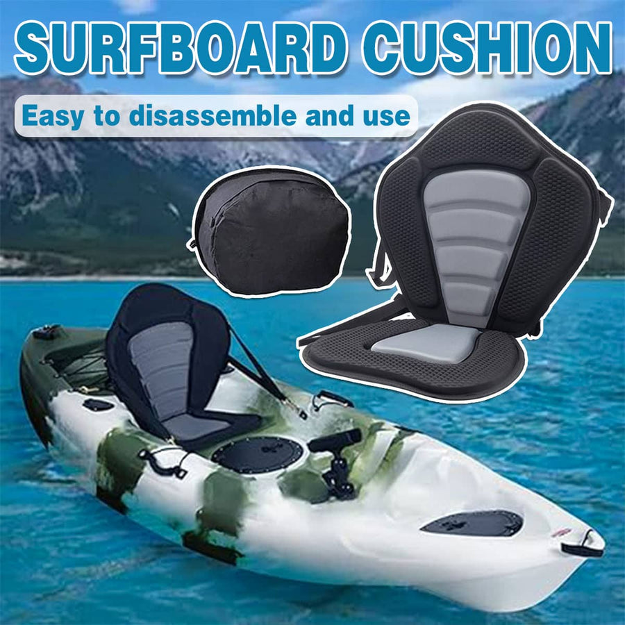 Kayak Seat Cushion with Detachable Backrest and Storage Bag
