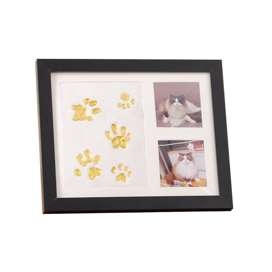 Keepsake DIY Handprint and Footprint Photo Frame Kit for Pets or Memories - Black