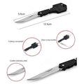 Key Shaped Folding Pocket Knife - Black Aluminium Handle, Silver Steel Blade - view 5