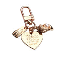 Keyring Bag Charm - Gold Heart with Conch Shell