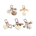 Keyring Bag Charm - Pearl Shell with Pearl Bead - view 3