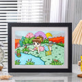 Kids Art Display Frames Set Wooden Artwork Holder - Pack of 2 A4 Frames, Black - view 4