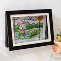 Kids Art Display Frames Set Wooden Artwork Holder - Pack of 2 A4 Frames, Black - view 5