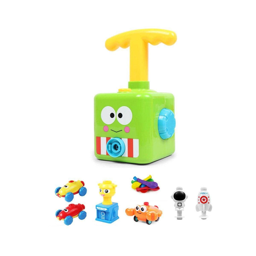 Kids Balloon Powered Car Toy Air Pump Racer Launcher with Frog Pump - Frog