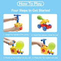 Kids Balloon Powered Car Toy Air Pump Racer Launcher with Frog Pump - Frog - view 4