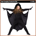 Kids Bat Costume Halloween Animal Outfit with Hood, Gloves and Wings - Size XL (Bust 84 cm) - view 2