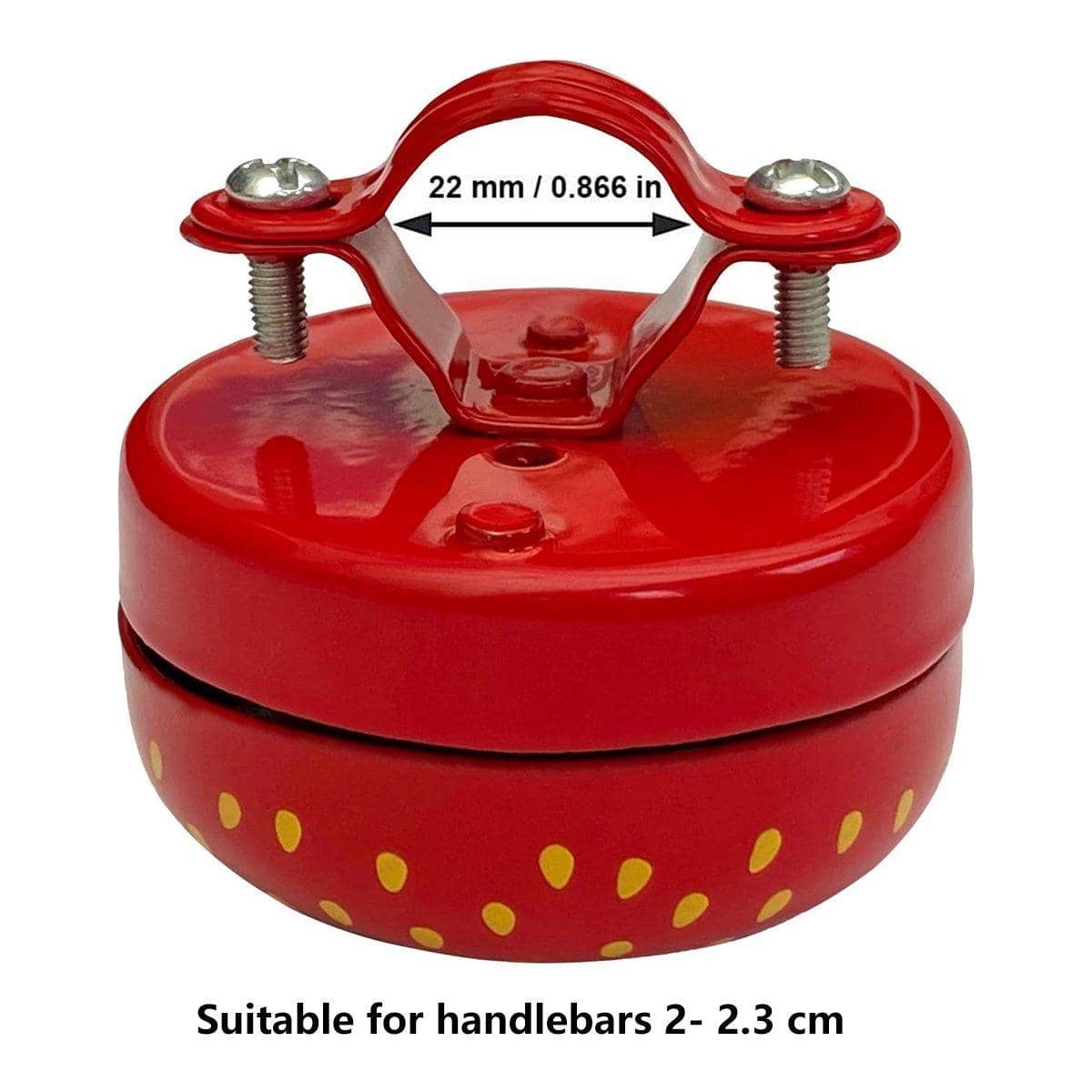 Kids Bicycle Bell, Handlebar Mount - Red, 58 mm - view 5