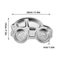 Kids Car-Shaped Divided Plate in Stainless Steel, Pack of 2 - view 3