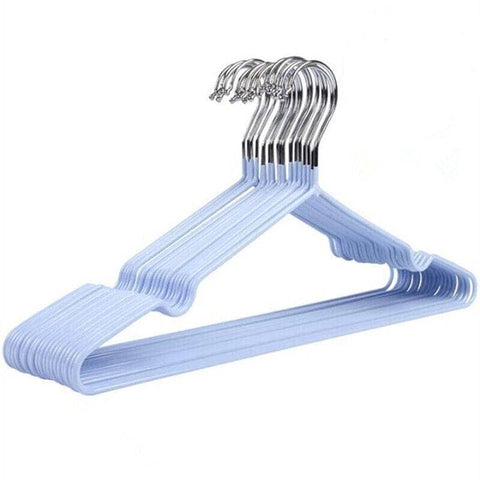 Kids Clothes Hangers, Stainless Steel, 10 Pack - Blue