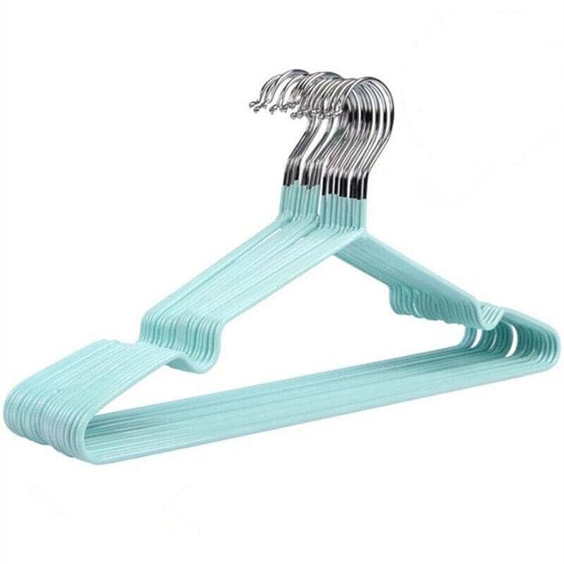 Kids Clothes Hangers, Stainless Steel, 10 Pack - Green