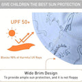 Kids Dinosaur Print Bucket Hat with Wide Brim and UPF 50+ - Sage Green - view 5