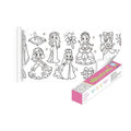Kids Drawing Paper Roll with 12 Colour Pencils - Lovely Princess