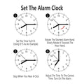 Kids Metal Alarm Clock Early Education Bedside Clock with USB Charging, Light Blue - view 4