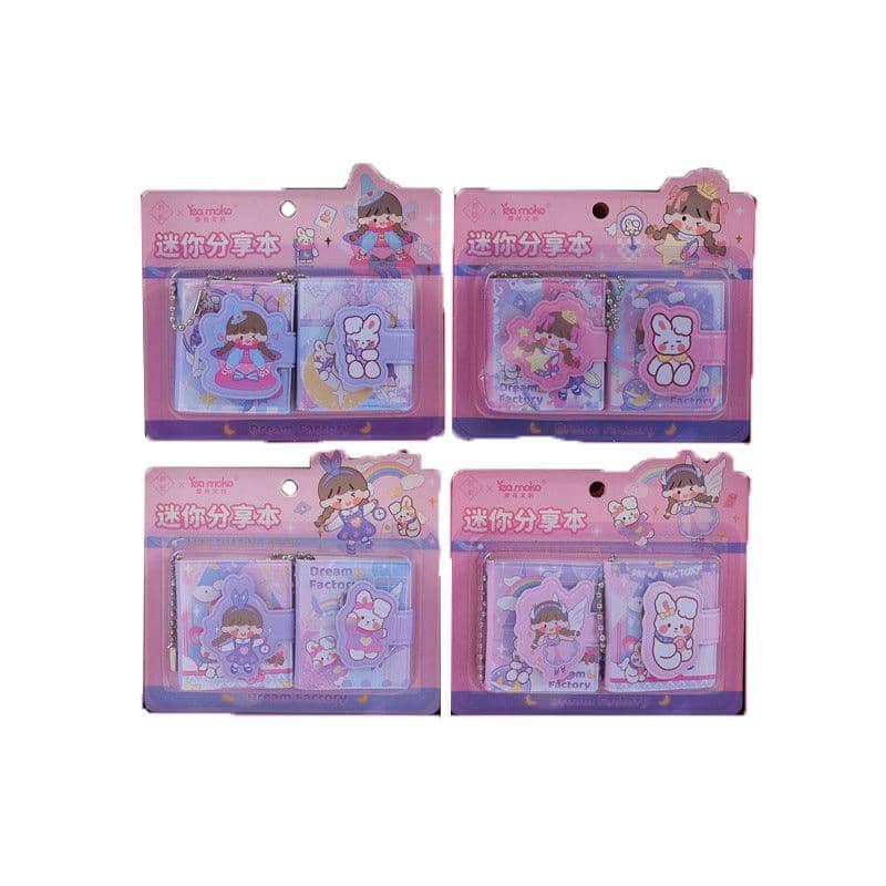 Kids Planner Notebook, Style 1 with Postcards - Pack of 2