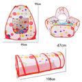 Kids Play Tent Set with Crawl Tunnel and Ball Pit, Pop-Up - Blue - view 3