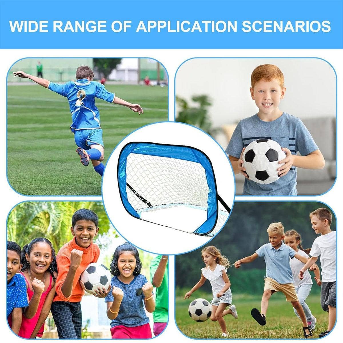 Kids Portable Foldable Soccer Goal for Backyard Play, 120 x 80 cm - view 4