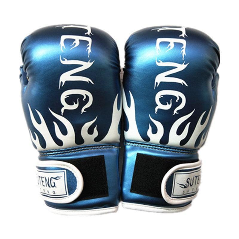 Kids PU Boxing Training Gloves for Ages 3-12 - Pearly Blue, 1 Pair (2 Gloves)