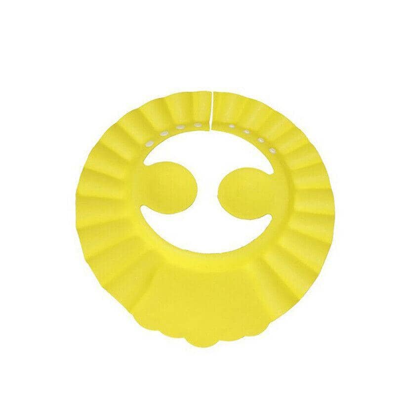 Kids Shampoo Shield Bath Cap with Ear Covers - Yellow
