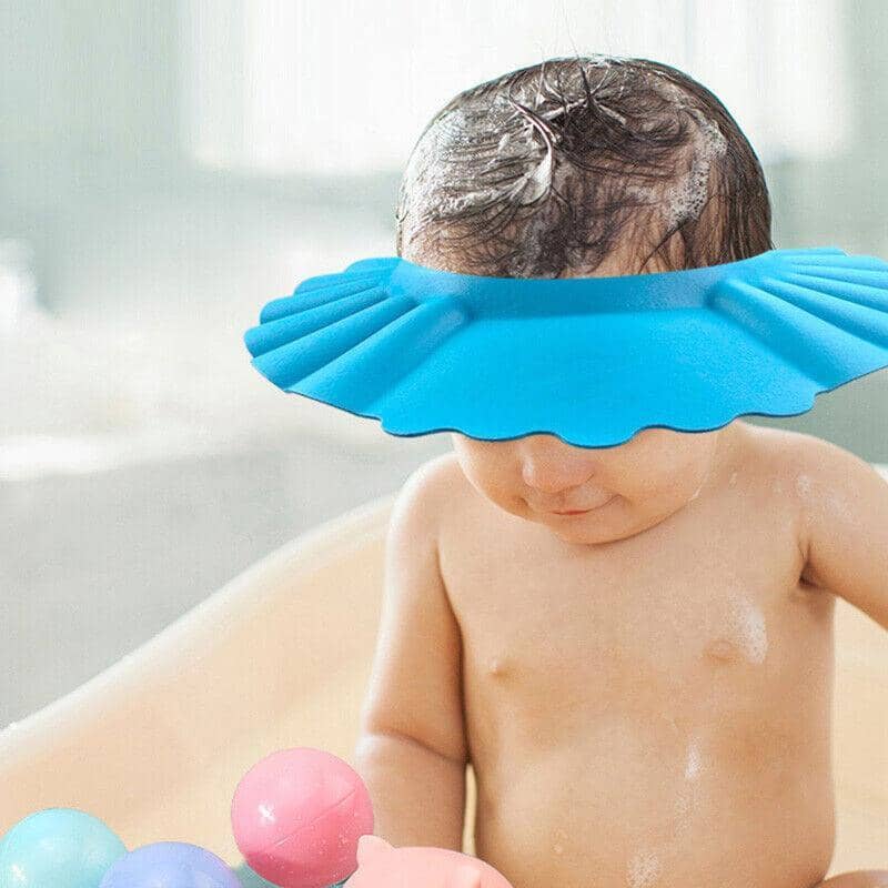 Kids Shampoo Shield Bath Cap with Ear Covers - Yellow - view 5