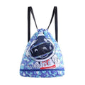 Kids Waterproof Swim Backpack - Blue Astronaut, Large, Double Layer (37 x 34 x 13 cm)