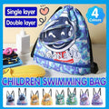 Kids Waterproof Swim Backpack - Blue Astronaut, Large, Double Layer (37 x 34 x 13 cm) - view 2