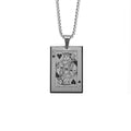 King of Hearts Poker Card Pendant Necklace, Stainless Steel for Men - view 2