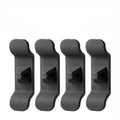 Kitchen Appliance Cord Organiser Wrap Holder, Adhesive Cable Winder - Black, Pack of 4