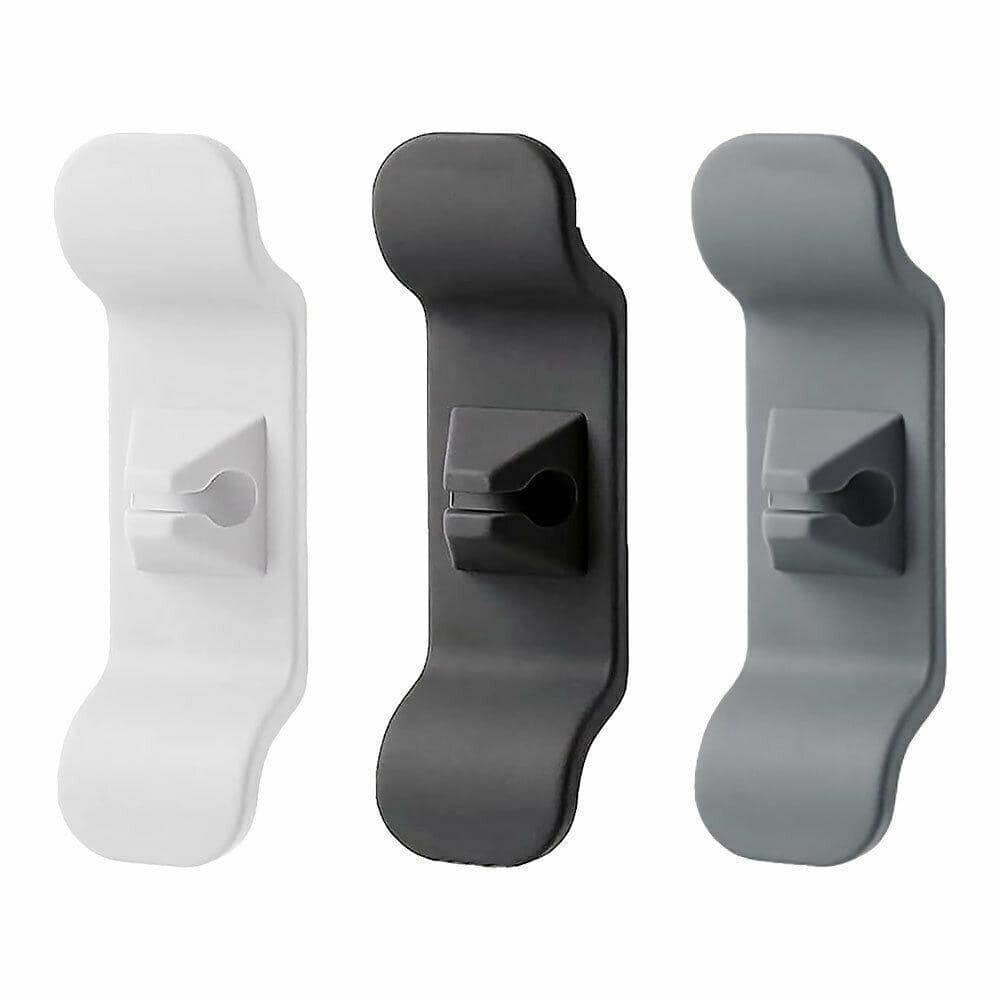 Kitchen Appliance Cord Organiser Wrap Holder, Adhesive Cable Winder - Grey, Pack of 4 - view 3
