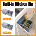 Kitchen Built-In Pull-Out Sorting Trash Can, Space Saving Under Sink - One 15 L and Two 8 L Bins - view 2