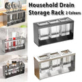 Kitchen Countertop Utensil Drain Rack, 3 Compartments - Grey - view 2