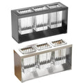 Kitchen Countertop Utensil Drain Rack, 3 Compartments - Grey - view 3