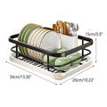 Kitchen Dish Drying Rack Sink Organiser Plate Holder with Chopstick Storage Box - view 3