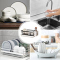 Kitchen Dish Drying Rack Sink Organiser Plate Holder with Chopstick Storage Box - view 5