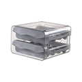 Kitchen Egg Double Layer Storage Box for Food Organisation Fresh Keeping - Grey