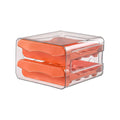 Kitchen Egg Double Layer Storage Box for Food Organisation Fresh Keeping - Orange