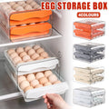 Kitchen Egg Double Layer Storage Box for Food Organisation Fresh Keeping - Orange - view 2
