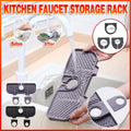 Kitchen Faucet Storage Rack Soap and Sponge Caddy Sink Organiser - Black - view 2