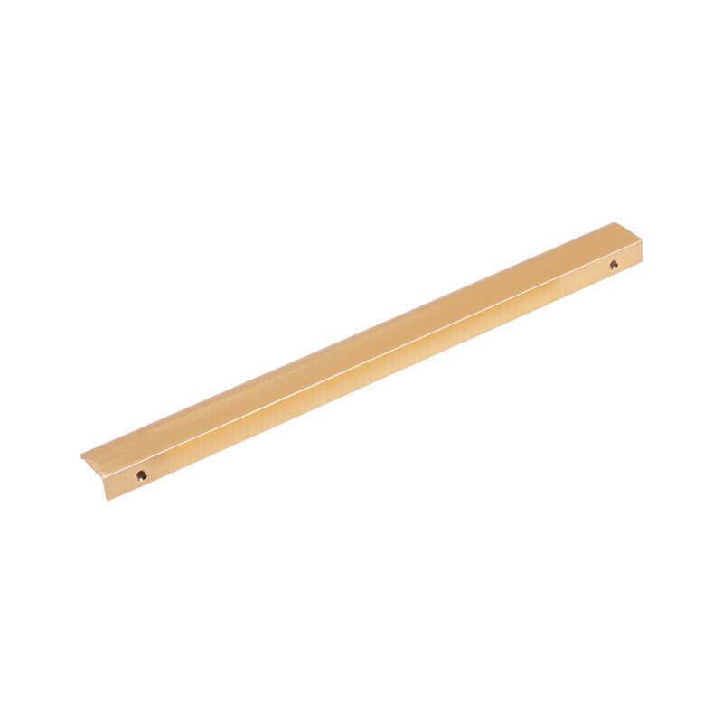 Kitchen Lip Pull Cabinet Handle in Rose Brass Gold - 480 mm