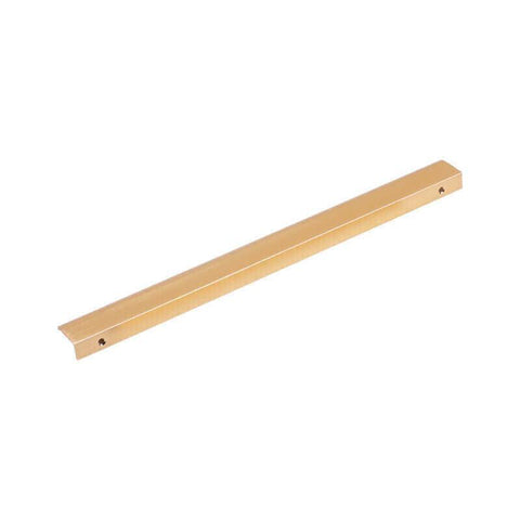 Kitchen Lip Pull Cabinet Handle in Rose Brass Gold - 512 mm