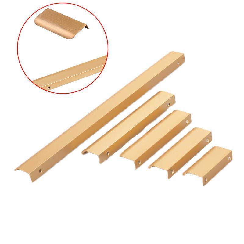 Kitchen Lip Pull Cabinet Handle in Rose Brass Gold - 64 mm - view 12