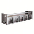 Kitchen Wall Mounted Seasoning Rack Double Layer with 5 Removable Boxes, No Drill - view 2